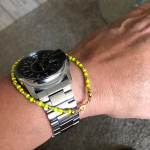 <span class=keywords><strong>Pulseras</strong></span> Chapadas en Oro con Cuentas Verdes y Amarillas <span class=keywords><strong>de</strong></span> Babalawo Amuleto Unisex <span class=keywords><strong>de</strong></span> Orula Accesorios <span class=keywords><strong>de</strong></span> Joyería <span class=keywords><strong>de</strong></span> Santería - Product Image 5