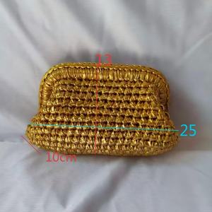 Borse da Sera Eleganti da <span class=keywords><strong>Donna</strong></span> in Crochet Metallico Durevole 2026, Borse Clutch Lavorate a Maglia Interamente a Mano - Product Image 4