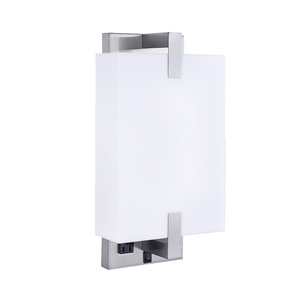 <span class=keywords><strong>Gu24</strong></span> ổ cắm bằng đồng tường sconce khách sạn chải Nickel kết thúc Tường Đèn ánh sáng với Frosted Acrylic Chụp đèn - Product Image 5