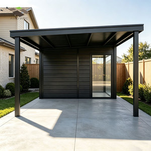 Pergola en composite bois-plastique (WPC) sur mesure avec abri de rangement, structure en aluminium, kit de pavillon de jardin extérieur, <span class=keywords><strong>service</strong></span> OEM - Product Image 1