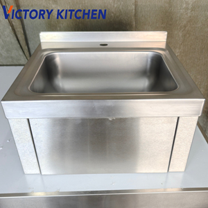 VICTORY Kitchen Fregadero de pared manual de acero inoxidable resistente para colgar en la pared 201 Inox para hoteles Restaurantes Laboratorios-Hospital - Product Image 3