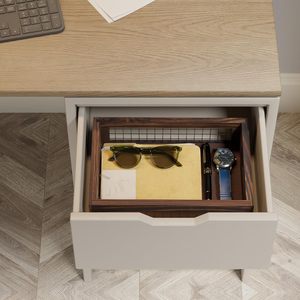 Solid Wood Carbonized Mesh <b>Storage</b> <b>Box</b> Rectangular Desktop Organizer Office Desk <b>Storage</b> Three Piece Set Distressed Home Decor - Product Image 1