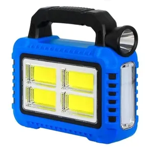 Fábrica al por mayor Abs Solar tipo C carga fuerte lámpara de luz mano USB recargable Led Cob reflector