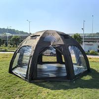 Tente dôme gonflable automatique grande taille avec pompe à air pour camping familial, événements saisonniers, en tissu Oxford