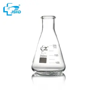 Lab vidrio borosilicato 50ml,100ml, 250ml,500ml,1000ml,3000ml, ml fabricante de matraz cónico