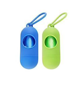 ที่เก็บถุงเก็บอุจจาระสุนัขแบบพกพา Huamaohengchun - อุปกรณ์จัดเก็บขยะสุนัขสำหรับพาเดินเล่น สีเขียวและชมพู - Product Image 3