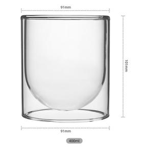 Bicchieri da Birra in Vetro a Doppia Parete Resistenti al Calore con Design Contemporaneo per Regali Aziendali dal Fornitore Cinese - Product Image 1