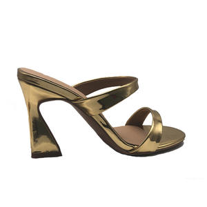Sandalias de tacón con punta cuadrada para <span class=keywords><strong>mujer</strong></span>, Sandalias de tacón bajo grueso Sexy con <span class=keywords><strong>dos</strong></span> correas para <span class=keywords><strong>mujer</strong></span>, sandalias de charol, zapatos de tacón alto sin cordones - Product Image 1