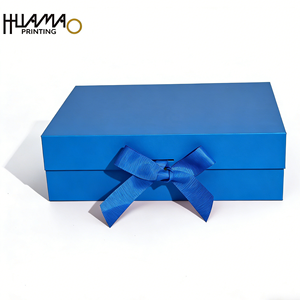 Vente en gros de boîtes cadeaux pliables magnétiques multi-usages Huamao personnalisées avec poignée en ruban pour la beauté et le style de vie - Product Image 2