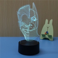 Veilleuse acrylique écologique à la maison 3d Led lampe de table à piles Kids Night Touch Light