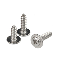 Vis autotaraudeuses à tête cruciforme PWA en acier inoxydable 304 avec rondelle encastrée Phillips, métriques M1.4/M1.7/M2/M2.3/M2.6/M3/M4/M5