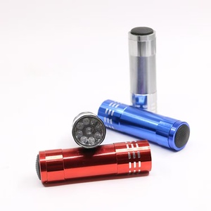 Aluminum Alloy 395nm 9 LED UV Torch Light Mini Keychain Promotional Flashlight