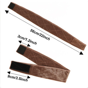 Nuova Fascia per Capelli in Velluto Super Morbido Antiscivolo, Perfettamente Aderente, con Velcro Regolabile per Parrucche - Product Image 2