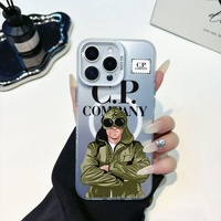 Mode C.P. COMPANY Coque de téléphone magnétique tendance en TPU+PC pour iPhone 16 15 14 13 12 11 Pro Max