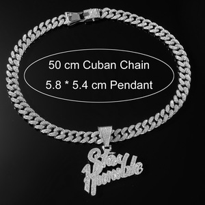 Hot Selling New <b>Light</b> Luxury Hiphop Style Gold Silver Plated Chain Men's <b>Letter</b> Alloy Pendant Necklace Fashion Jewelry Wholesale - Product Image 5