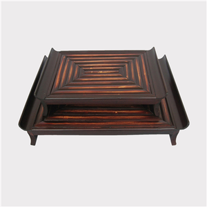 Plateau de service rectangulaire en bambou fait main pour aliments et thé, artisanat multifonctionnel fabriqué au Vietnam - Product Image 2