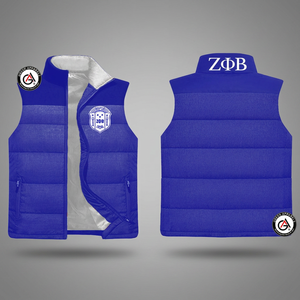 Veste matelassée à capuche Zeta Phi Beta Sorority & Fraternity, formelle, écologique, coupe-vent, avec broderie de lettres grecques - Product Image 2