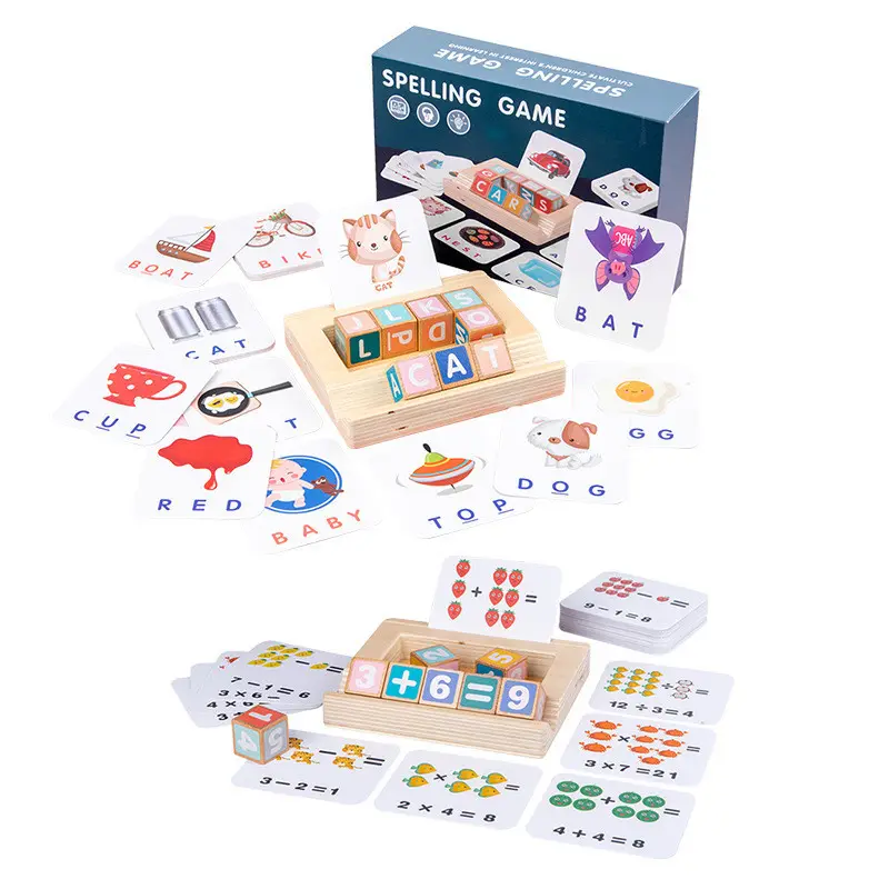 木製のスペル学習おもちゃマッチング文字ゲーム視覚的な単語教育未就学児学習おもちゃ