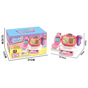 Caisse enregistreuse amusante en plastique pour enfants, jeu de rôle amusant, avec scanner, pour supermarché - Product Image 3