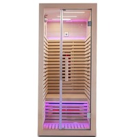Lit infrarouge lointain électrique moderne en bois massif (Hemlock/Cèdre Rouge) de haute qualité, personnalisé, pour 1-2 personnes, idéal appartement et famille, écologique