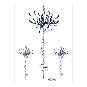 Adesivo per tatuaggio Semi-permanente con trasferimento d'acqua a caldo e Sexy con disegno di serpente a fiori per toppa con tatuaggio per succo-funzione temporanea - Product Image 6
