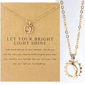 Welwish Großhandel Custom <span class=keywords><strong>Promo</strong></span> Card Verpackung Halskette Vergoldet Elegant Tiny Anhänger Halskette - Product Image 6