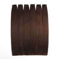 Extensiones de Cabello Genius Weft Europeas de Alta Calidad, 100% Cabello Humano con Cutícula Alineada, Liso, Súper Fino, Invisible, Se Puede Cortar
