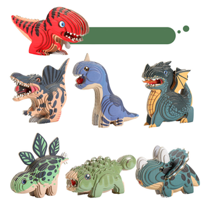 Popular niños juguetes educativos para la primera infancia niños Manual DIY montaje 3D papel Animal <span class=keywords><strong>Navidad</strong></span> rompecabezas - Product Image 4