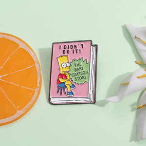 Karakter Anime pin Enamel tokoh Film kartun Lapel lencana topi ransel hadiah perhiasan untuk teman grosir - Product Image 2