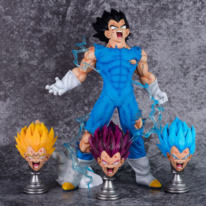 Figura de Acción de Anime de Dragon Ball Super Saiyan en Oferta, <span class=keywords><strong>Majin</strong></span> <span class=keywords><strong>Vegeta</strong></span> de 4 Cabezas, Modelo de PVC de 27 cm, Juguete con Adorno de Luz LED - Product Image 2