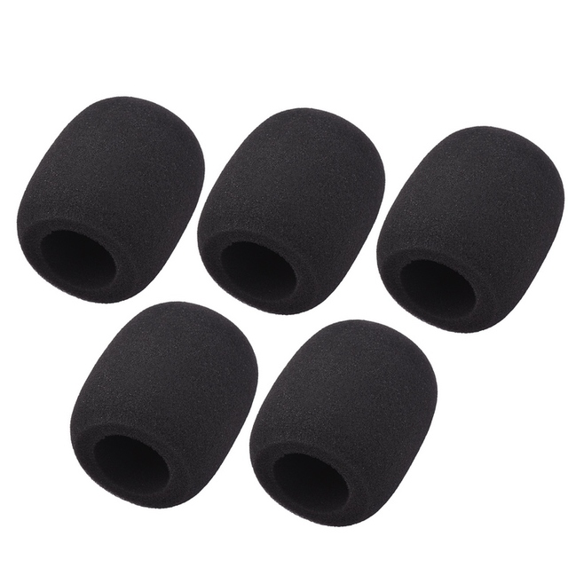 5Pcs Microphone Foam Windshield Windscreen Noise Reduction Sponge Mic Cover for Handheld Condenser Microphone