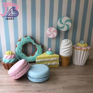 Bonbons en fibre <span class=keywords><strong>de</strong></span> verre taille réelle personnalisés donut bonbons décor crème glacée géante sucette accessoires <span class=keywords><strong>de</strong></span> bonbons pour Candy Land - Product Image 2