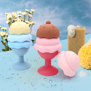 Bloques de Construcción de Diseño Nuevo, Libres de BPA, Juguetes de Baño Apilables de Helado para Bebés, Juguetes Educativos de Aprendizaje para Niños, Bloques de Silicona Apilables - Product Image 1