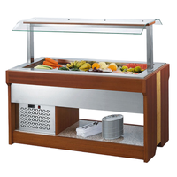 Équipement de bar professionnel, fournitures pour restaurants, table de buffet, réfrigérateur de bar, acier inoxydable, refroidissement statique/ventilateur, Wibeida