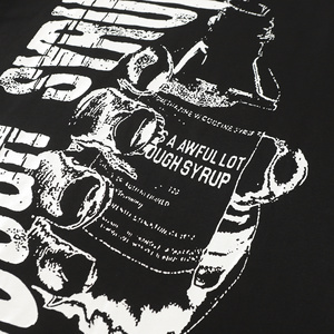 T-shirt ALOCS da uomo classica <span class=keywords><strong>con</strong></span> stampa sciroppo per la tosse, alta qualità 100% cotone, riflettente, casual a manica corta - Product Image 3
