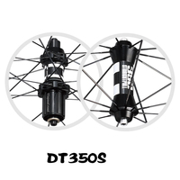 Jeu de roues GIOO en fibre de carbone Toray T800 pour vélo de route, moyeux DT350, freins V, légers, avant/arrière, rayons plats Sapim CX Ray, 24 rayons