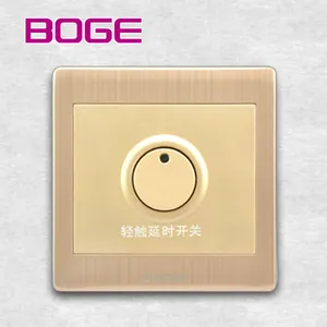 Stainless Steel Gold Color Touch Time-Delay Switch AC250V, 100W