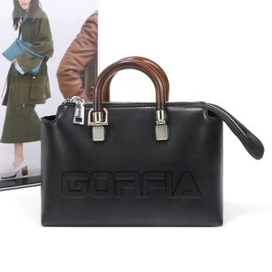 Bolso de Mano de Cuero PU Negro para Mujer, Diseño Moderno 2025, con Logotipo Personalizado, para Oficina, Negocios y Trabajo - Product Image 2