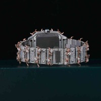 Montre de luxe de qualité supérieure sertie de diamants, avec bracelet en acier inoxydable, étanche, à quartz, pour homme, usage traditionnel, pour l'exportation