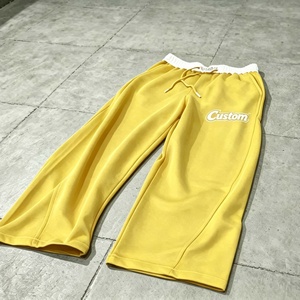 Pantalones Deportivos Vintage de Alta Calidad para Hombre, Estilo Patchwork, Pierna Ancha, Holgados, con Cordones Ajustables - Product Image 5
