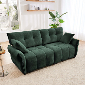 Meubles de salon personnalisés en gros appartement petit canapé en tissu vert foncé 2 <span class=keywords><strong>places</strong></span> deux <span class=keywords><strong>places</strong></span> ensemble de canapés - Product Image 1