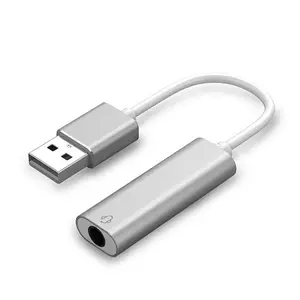 USB การ์ดเสียงภายนอกเสียง 5.1 อะแดปเตอร์ไมโครโฟนลําโพงอินเทอร์เฟซสําหรับแล็ปท็อปพีซี