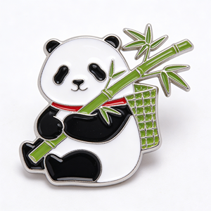 Épinglette personnalisée en métal Panda, badge émaillé, emblème électroplaqué pour vêtements, souvenir, cadeau promotionnel - Product Image 5
