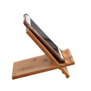 ขาตั้งโทรศัพท์ตั้งโต๊ะไม้ สีไม้ธรรมชาติ ใช้ในบ้านและสำนักงาน - Product Image 5
