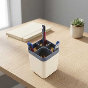 Étagère de rangement carrée moderne en plastique Anax, organisateur multifonctionnel à 4 compartiments pour fournitures d'atelier - Product Image 4