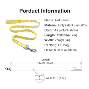 Yellow Geometric Pattern Polyester <b>Dog</b> Leash Durable Simple Style for <b>Dogs</b> - Product Image 6