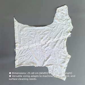 Chiffons d'essuyage industriels en coton recyclé blanc, 100% coton, sans métal/poussière, pour usage industriel - Product Image 3