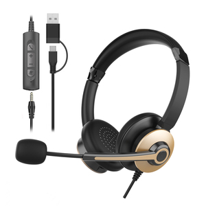 Auriculares Profesionales para Teletrabajo, Auriculares para Call Center al por Mayor, Auriculares de Oficina con Control de Llamadas y Cancelación de Ruido ENC - Product Image 1