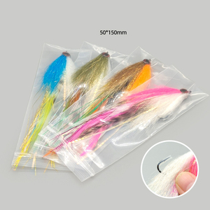 Newbility 2/0 # Flash Pierna de goma Pesca con mosca <span class=keywords><strong>Circo</strong></span> articulado Peanut Streamer Moscas para trucha Bass Shad Pike Pescado de agua salada - Product Image 6