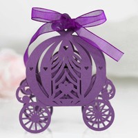 Scatola per Caramelle in Carta Perlescente Traforata Stile Matrimonio con Ritagli, Vendita Diretta dalla Fabbrica